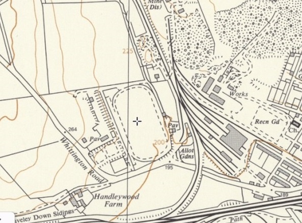 Chesterfield - Handley Wood Sports Ground : Map credit National Library of Scotland